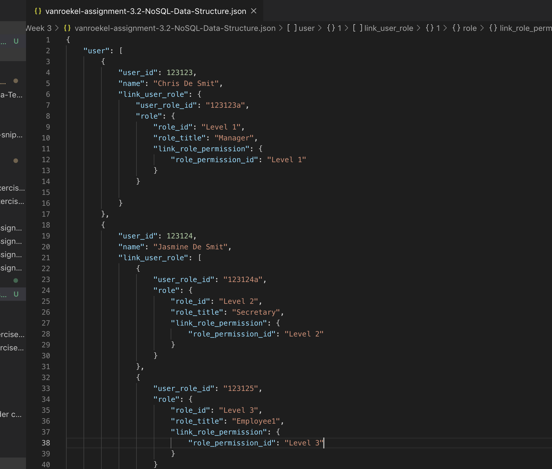 NoSQL Data Structure